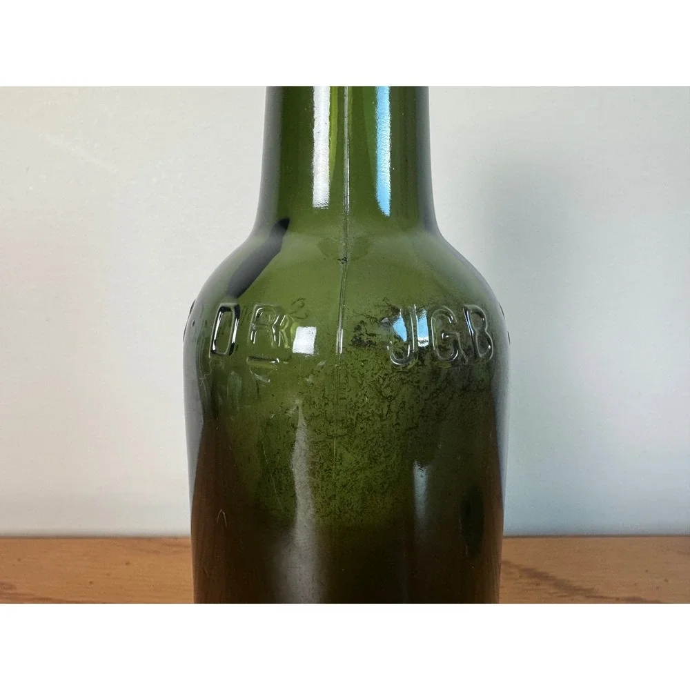 DARK OLIVE‎ GREEN Antique glass DR JGB SIEGERT & SONS Bitters Bottle